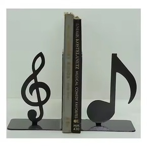 Contemporary Metal <b>Bookends</b> Strong Book Holder Non Slip Book Stopper Office Desk Shelf Organizer - Product Image 3
