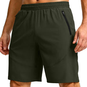 Pantalones cortos de poliéster y algodón para hombre, informales, de tela de estambre, con cierre de cremallera, ecológicos, cómodos, para correr, con estampado personalizado. - Product Image 1