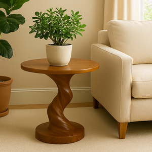 Taburetes Redondos Pequeños de Madera Maciza de Alta Calidad, Diseño de Otomanas, Calidad Garantizada para Dormitorio, Hotel, Apartamento, Oficina en Casa - Product Image 5