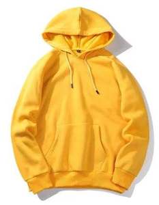 เสื้อฮู้ดผู้ชายสีพื้น แขนยาว ผ้าฝ้ายฟลีซ 100% ใส่ได้ในฤดูใบไม้ร่วง - Product Image 2