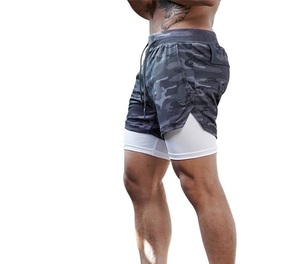 Pantalones Cortos Deportivos de Secado Rápido con Estampado de Camuflaje para Hombre, con Cordón Ajustable y Bolsillos Laterales, Cintura Media, Tejidos, para Playa - Product Image 4