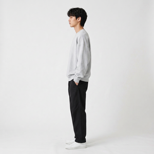 Wholesale custom relaxed fleece <b>crewneck</b> with drop shoulder and custom apparel for US apparel retailers - Product Image 1
