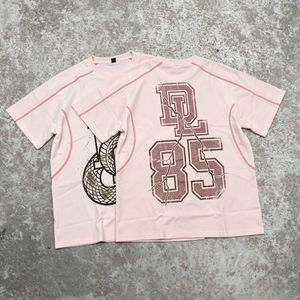 Men's High-Collar Oversize Streetwear <b>T</b>-<b>Shirt</b> 100% <b>Polyester</b> Knitted Heavy Weight Printing Hip Hop Drop Shoulder Quick Dry - Product Image 6