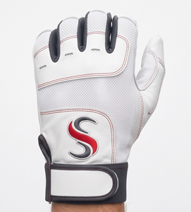 <b>S</b> Men'<b>s</b> Leather Baseball Gloves With Non-Slip Grip Breathable Full Finger Design <b>Hook</b> And Loop Closure - Product Image 1
