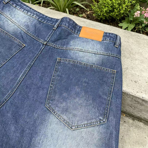 Shorts en jean vintage coupe droite personnalisés pour hommes, style streetwear, séchage rapide, taille mi-haute, motif 3D, hiver - Product Image 4