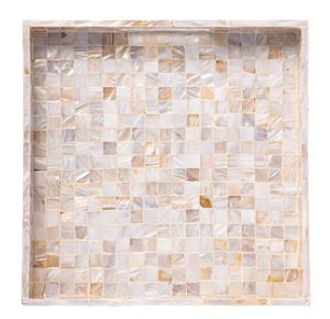 Plateau de service unique en nacre, conçu pour une présentation élégante lors des dîners, pour le style d'intérieur et à des fins décoratives. - Product Image 1