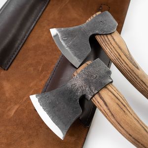 Juego de 2 Cuchillas para Pizza Mini con Estuche de Cuero, Hoja de Acero Forjado y Mango de Madera para Cortar Pizza - Product Image 6