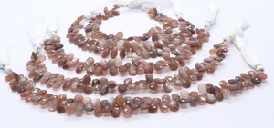 ลูกปัดมูนสโตนทรงลูกแพร์เจียระไน AAA Natural Chocolate Moonstone ขนาด 6x8 มม. ความยาว 8 นิ้ว ลูกปัดมูนสโตนทรงลูกแพร์เจียระไน - Product Image 5