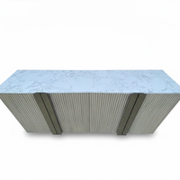 Meuble de cuisine à 4 portes, buffet, meuble de bar, mobilier d'intérieur, MDF, chêne massif, moderne, écologique, personnalisé