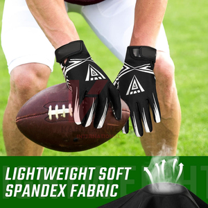 Guantes de Fútbol Americano Juveniles, Talla Pequeña, Logotipo Personalizado, Guantes Profesionales con Agarre Adhesivo de Silicona en la Palma, Venta al Por Mayor - Product Image 4