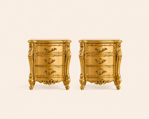 Palace-Inspired Gold Finish Upholstered King Size Bed <b>Set</b> Top Selling Bed With Dressing And <b>Side</b> <b>Tables</b> Wooden Bedroom Suite USA - Product Image 5