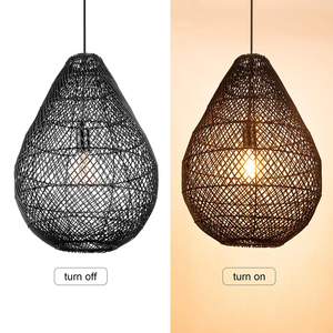 Natural Black Rattan Pendant <b>Light</b> for Home <b>Decoration</b> Restaurants Resorts and Hospitality Projects - Product Image 3
