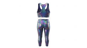 Conjunto de Yoga para Mujer Talla Grande, Diseño Sólido, Secado Rápido, Bra Deportivo y Leggings de Cintura Media, 2 Piezas, Ropa Deportiva - Product Image 4