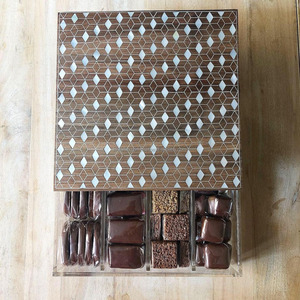 ขวดและเหยือกใส่อาหารทำจากอะคริลิคทรงสี่เหลี่ยมสำหรับใส่อาหารและลูกกวาดสำหรับใส่ช็อคโกแลตซีเรียล - Product Image 1