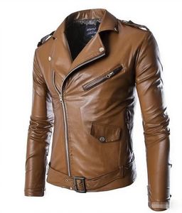 Nouvelle arrivée, veste en cuir de vachette personnalisée de haute qualité pour hommes, col rabattu, veste de moto, fermeture éclair, pour l'hiver - Product Image 2