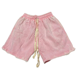 Shorts en coton délavé vintage pour homme, décontractés, amples, style streetwear d'été, tissu épais - Product Image 3
