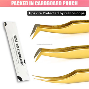 Wholesale Eyelash Extension Tweezers Fiber Grip Precision Lash Tweezers 45° 90° Volume Boot Lash Tool - Product Image 5