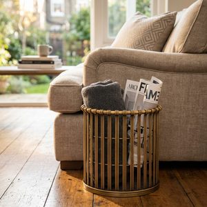 Antique Brass Metal Wall-mounted Wire <b>Basket</b> 20 cm Home Decor Hotel Wedding Gift - Product Image 2
