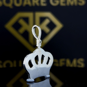 Pendentif Hip Hop personnalisé en argent sterling 925 plaqué or avec moissanite sertie griffe, motif géométrique, bijoux pour enfants, idéal pour les fêtes et la mode - Product Image 2