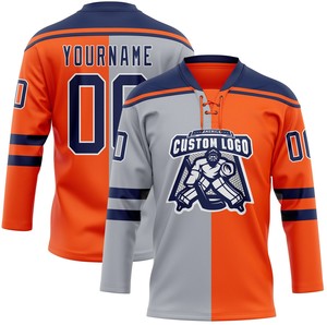 Maillot de hockey sur glace personnalisable de qualité supérieure - 100% polyester, antibactérien, séchage rapide, nom et numéros d'équipe personnalisés, col en V - Product Image 6