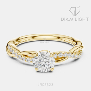 Bague de mariage ronde 0,65 carat, bijoux fins, certifiée IGI, or blanc 14 carats, diamant de laboratoire, bague de fiançailles et d'anniversaire - Product Image 5