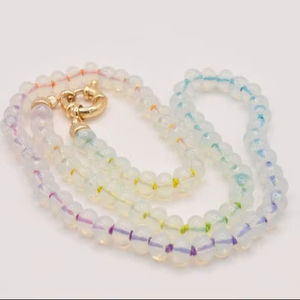 Collier personnalisable en résine marron sucre style bohème avec maillons épais, modèle Angel Jewelry pour mariages et anniversaires - Product Image 1