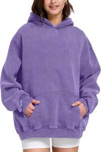 Vente en gros de sweats à capuche oversize pour femme, personnalisables avec logo imprimé, vierges, épais, nouveaux, décontractés, en polaire - Product Image 2