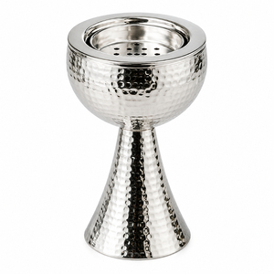 Brûleur d'encens vintage en feuille d'or, en métal blanc thermolaqué, ensemble de brûleurs de Bakhoor arabes faits à la main, encensoir en forme d'œuf pour la décoration intérieure - Product Image 5