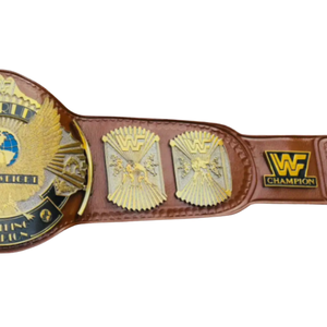 Ceinture de champion du monde de la WWE - Ceinture sportive en cuir marron personnalisable avec détails dorés - Article de collection de lutte haut de gamme - Product Image 3