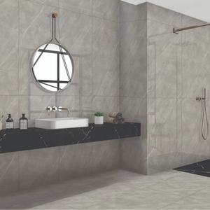 กระเบื้องปูพื้นและผนังพอร์ซเลนสีเทาระดับไฮเอนด์ ผิวด้านทันสมัย ขนาด 60x120 ซม. กันลื่น ทนความร้อน ทนทาน เหมาะสำหรับตกแต่งภายใน - Product Image 1