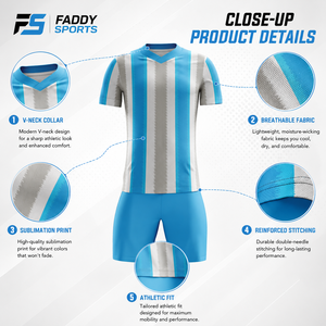 Ensemble de maillots de football personnalisés sublimés, séchage rapide, respirant, uniforme de football pour hommes et jeunes, vêtements d'entraînement d'équipe, vente en gros de vêtements de sport - Product Image 4
