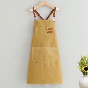 Tablier de cuisine unisexe en coton anti-graisse pour chef, café, bar, cuisson, pâtisserie, restauration, uniforme de serveurs, accessoires de cuisine - Product Image 1