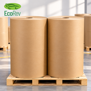 Papier d'emballage noir enduit de PE simple face, biodégradable, résistant à la chaleur, 110 g/m² à 450 g/m², pour boîtes cadeaux, logo personnalisé, marque EcoRev, excellent - Product Image 5