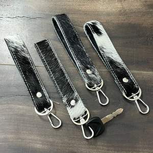 Nuevo Llavero de Cuero Genuino de Vaca con Correa para la Muñeca, Personalizado para Vaqueras, Regalo con Mosquetón y Anillas para Llaves - Product Image 5
