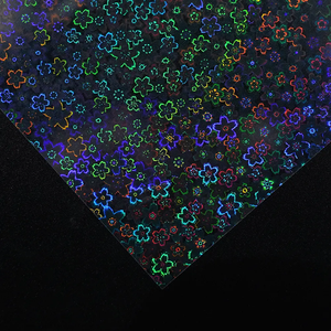 Sparkle Holographic Transparent Self Adhesive Film Iridescent Rainbow <b>Vinyl</b> Sheet Waterproof Decorative Sticker for Packaging - Product Image 3