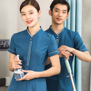 Uniforme Unisex para Personal de Hotel, Conjunto de Camisa y Pantalones de Tela de Poliéster y Algodón, Ropa de Trabajo para Recepcionistas de Restaurantes - Product Image 6