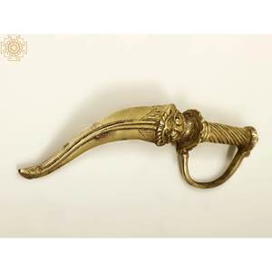 Fait à la main en laiton de 11 pouces Kirtimukha Design Dagger Home Decor Article fabriqué en Inde - Product Image 3