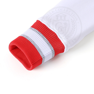 Sorority Delta Sigma Embossed Crew Neck White <b>Red</b> Embroidered Greek Letter DST 100% Cotton Fleece University <b>Women's</b> <b>Sweatshirt</b> - Product Image 2