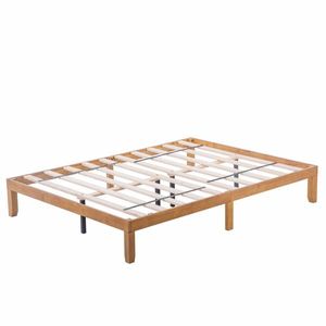 Queen Size Wood Platform Bed Frame Strong Slat Support Easy Assembly No Box Spring Needed - Product Image 5
