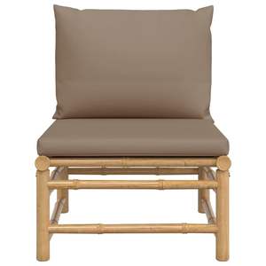 Sofá Modular de Bambú Color Taupe, Sección Central para Exteriores - Product Image 3