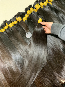 Vietnamhairs.com Cheveux vierges vietnamiens en vrac, double trame, fabriqués à la machine, cuticules intactes, extensions de cheveux avec baby hair - Product Image 5
