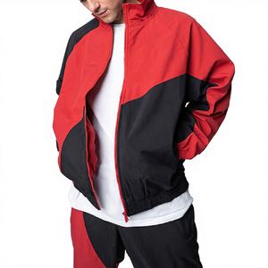 Chándal Deportivo Reversible de Nailon Ecológico para Otoño, Tallas Grandes, Cortavientos, Transpirable, con Logotipo Estampado, Bloques de Color, Teñido - Product Image 2