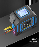 Télémètre laser infrarouge industriel 60M, outil de mesure 3-en-1, ruban à mesurer 5M, étanche IP54, précision 0,5 mm, écran LCD numérique