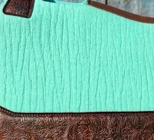 HORZE N PET INTERNATIONAL, Almohadilla de Fieltro de Lana Rosa Intenso de Primera Calidad, Estilo Western, con Logotipo Personalizado en Color, de Algodón - Product Image 2