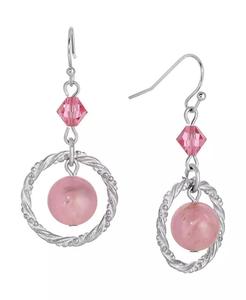 Orecchini a Cerchio con Perline in Acrilico e Cristallo |   2028 - Product Image 1