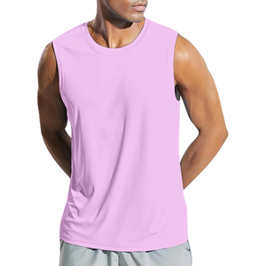 Everglide Corporation Débardeur décontracté pour homme, blanc, col rond, tricoté, 100 % coton, 220 g - Product Image 3