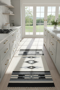 Tapis de prière/pique-nique de voyage moderne en coton tissé à la main, motif floral, lavable, réversible, trois tons, en peluche, vente en gros - Product Image 3