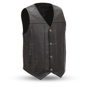 Gilet de motard en cuir véritable pour homme, nouveau gilet de motard en cuir de vachette, gilets de moto en cuir - Product Image 5