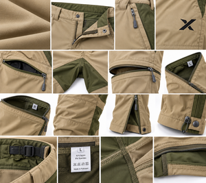 Pantalones de Senderismo Convertibles y Desmontables para Hombre, Ropa de Senderismo |   Verde Caqui Seis Variaciones de Color |   Fabricante OEM ODM | - Product Image 4