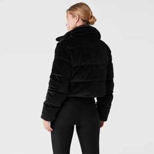 Custom Plush Core <b>Cropped</b> <b>Puffer</b> <b>Jacket</b> Waterproof Winter Breathable Modern Design Solid Color Plus Size Women's Quilted <b>Jacket</b> - Product Image 2